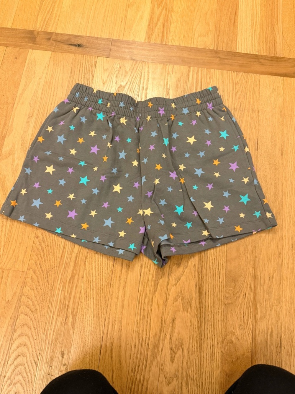 Ladies Size Large (12-14) "The Beatles" Gray Star Lounge Shorts Stars Like New